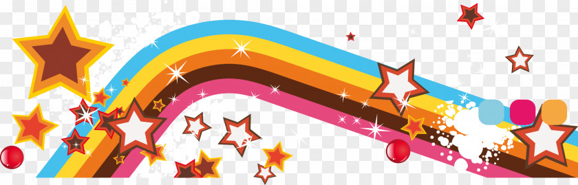 Streamers Star Pattern PNG