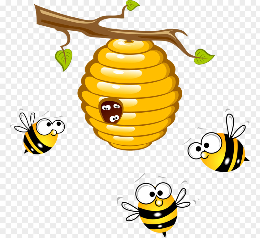 Bee Honey Beehive Clip Art PNG