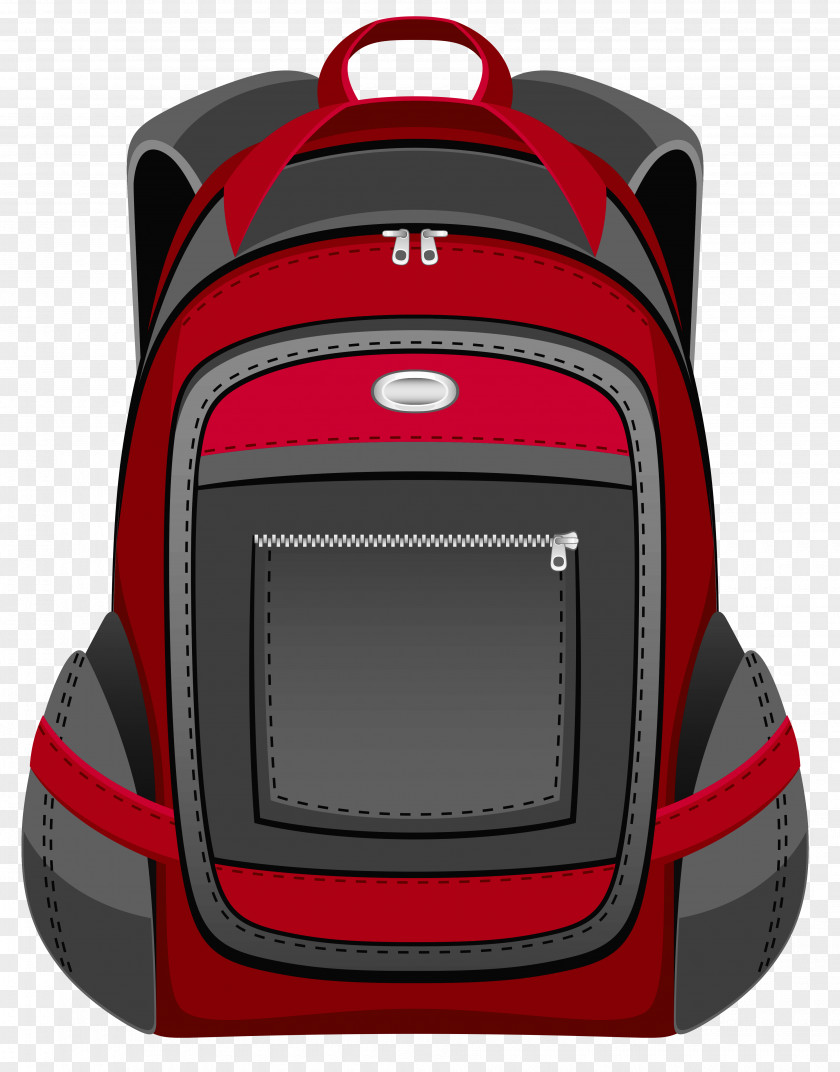 Black And Red Backpack Vector Clipart Bag Clip Art PNG