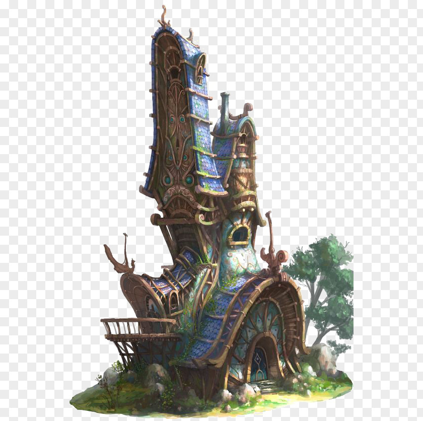 Castle Fairy Fantasy Elf Concept Art House PNG