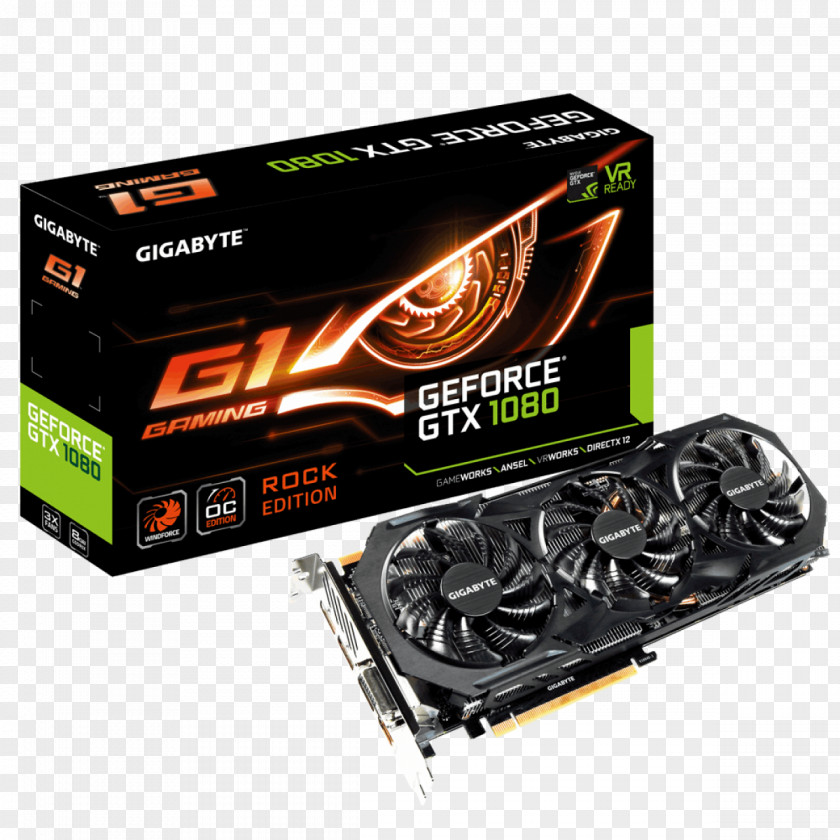 Rock Top View Graphics Cards & Video Adapters GeForce Processing Unit Gigabyte Technology GDDR5 SDRAM PNG