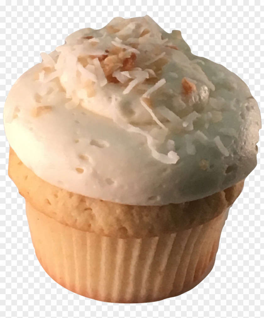 Vanilla Buttercream Cupcake Muffin Frozen Dessert PNG