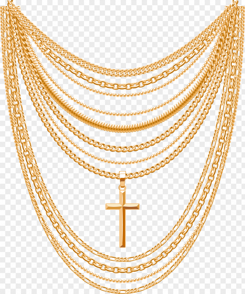 Vector Gold Necklace Euclidean Chain PNG