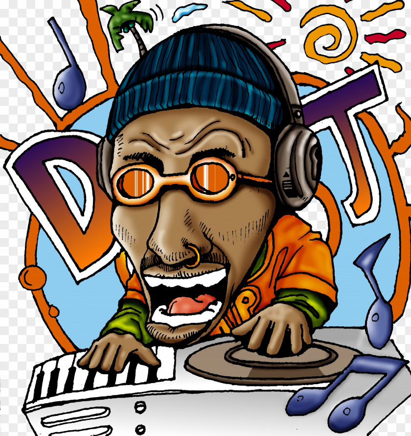 Cartoon DJ Character Design PNG