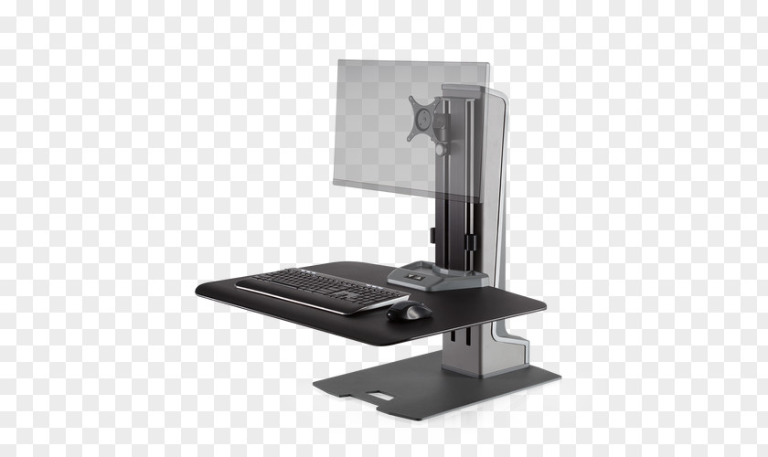 Flat Display Mounting Interface Sit-stand Desk Standing Monitor Mount Innovation PNG