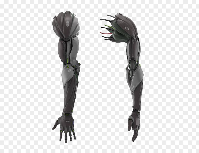 Robotic Arm Prosthesis Limb PNG arm Limb, Mechanical arm, black and gray robot collage clipart PNG