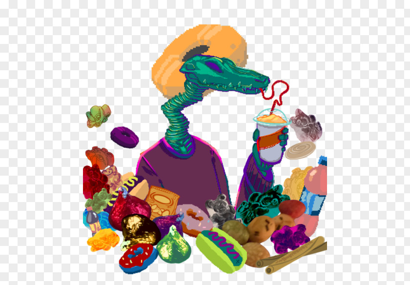 Skeleton Slush Food Color 7-Eleven Toy PNG