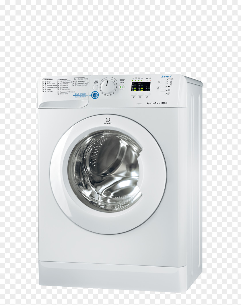 Washing Machine Machines Indesit Co. European Union Energy Label Home Appliance PNG