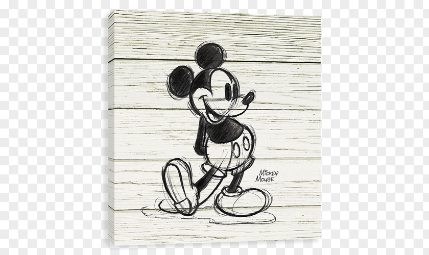 Barnwood Cartoon Mickey Mouse Minnie Goofy CaixaForum Barcelona Canvas PNG