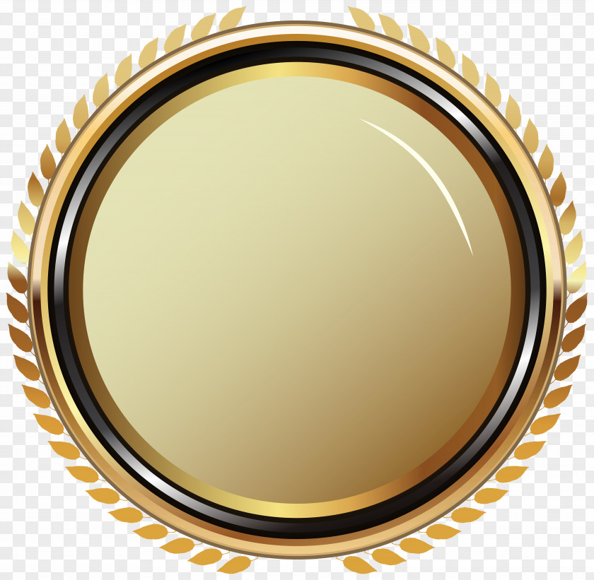 Gold Oval Badge Transparent Clip Art Image PNG