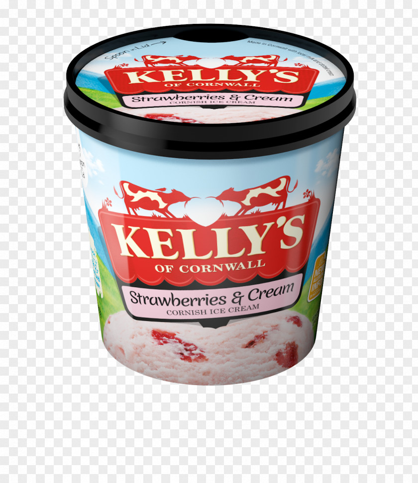Ice Cream Clotted Crème Fraîche Kelly's Of Cornwall PNG
