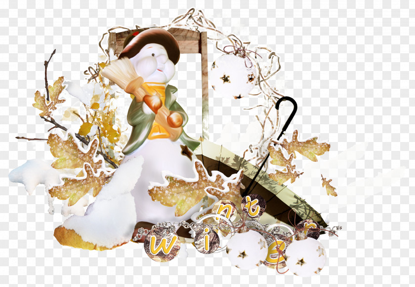 Snowman Foliage Clip Art PNG