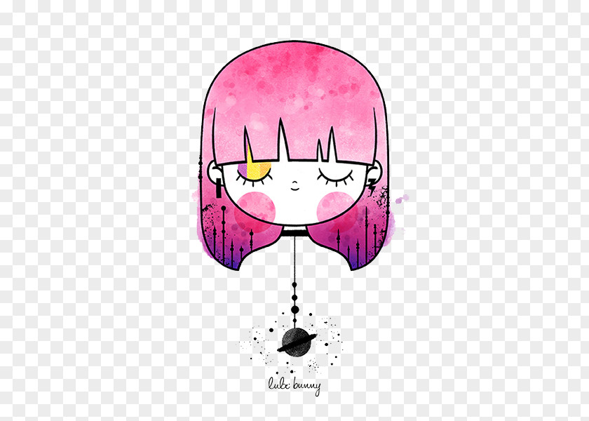 Watercolor Painting Drawing Illustration PNG painting Illustration, purple-haired girl avatar clipart PNG