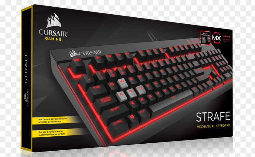 Cherry MX Brown EUCherry Computer Keyboard Corsair Gaming STRAFE RGB Mechanical PNG