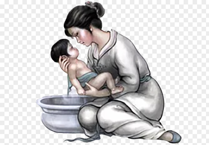 Chinese Wind Mother And Child U6bcdu611b Daughter Old Age PNG