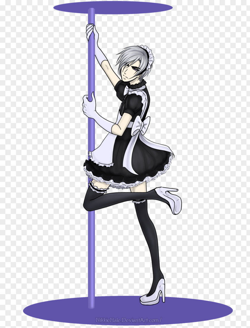 Pole Dance Cartoon Character Figurine PNG