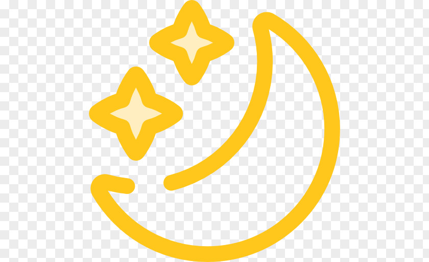 Yellow Moon Icon PNG