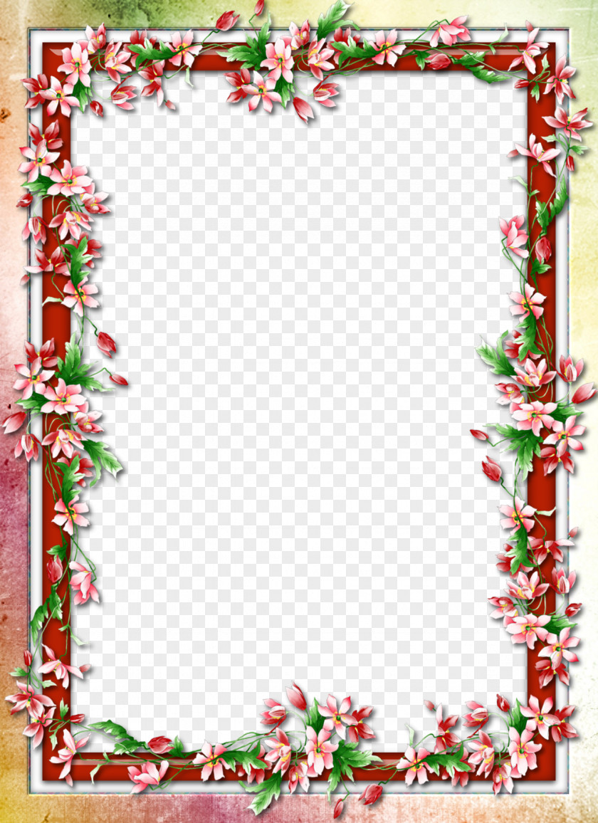 Floral Border Design Image Flower PNG