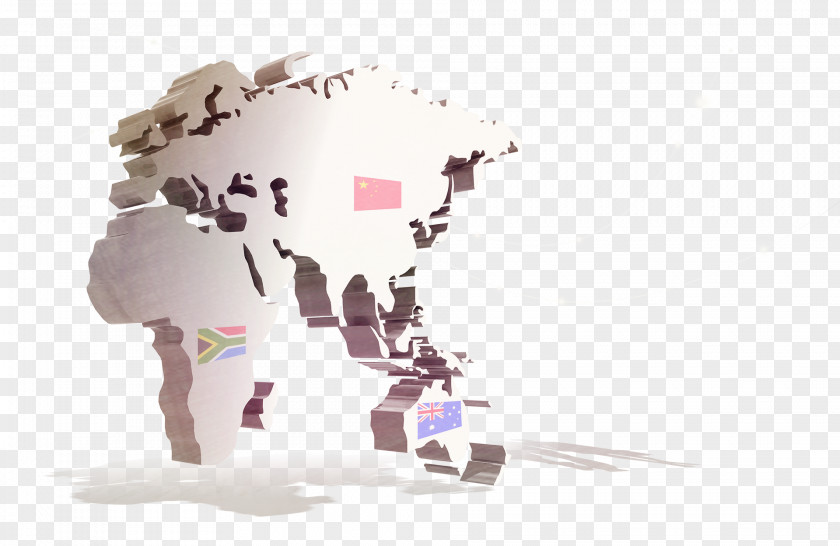 Three-dimensional Map Of The World Shanghai International Trade Business Export PNG