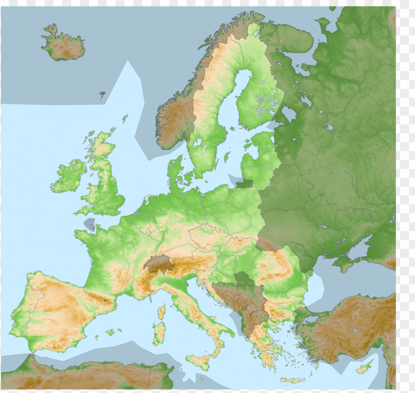 Topo Europe Globe Topographic Map Topography PNG