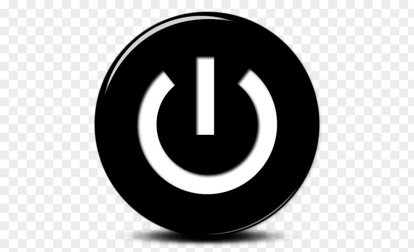 Black White Power Button Icon Clip Art PNG