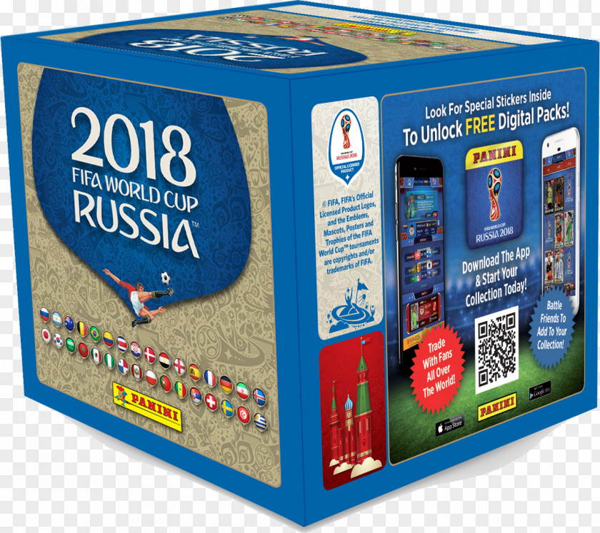 Box 2018 FIFA World Cup Panini Group Sticker Album Baseball Card PNG