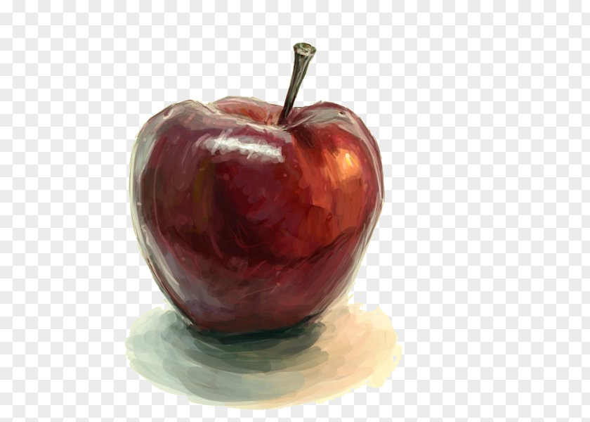 Hand-painted Red Apple Auglis Fruit PNG