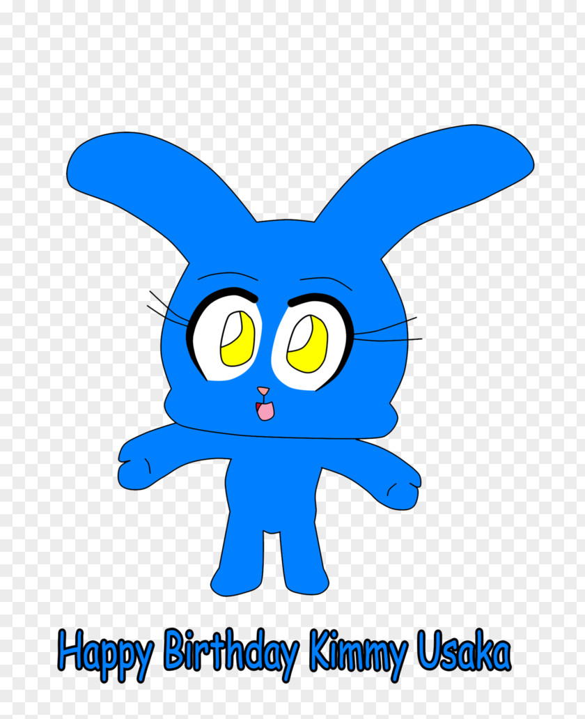 Happy Birthday Blue Line Art Cartoon Character Clip PNG