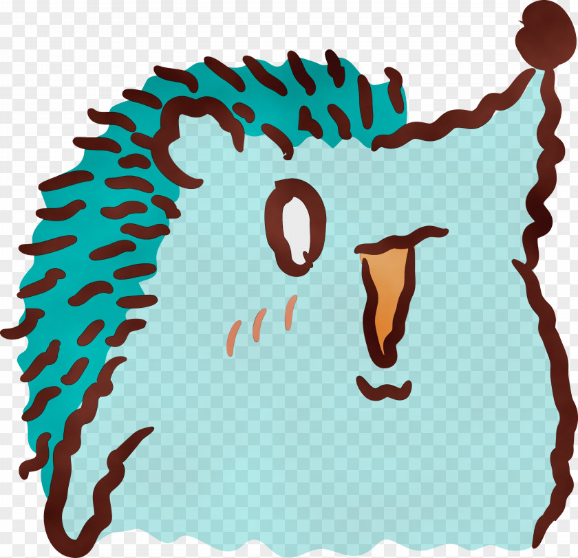 Seahorses Fish Line Meter Turquoise PNG