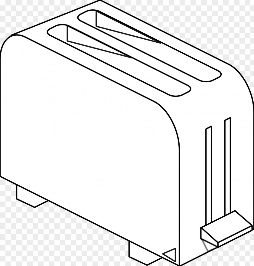 Toaster Black And White Coloring Book Clip Art PNG