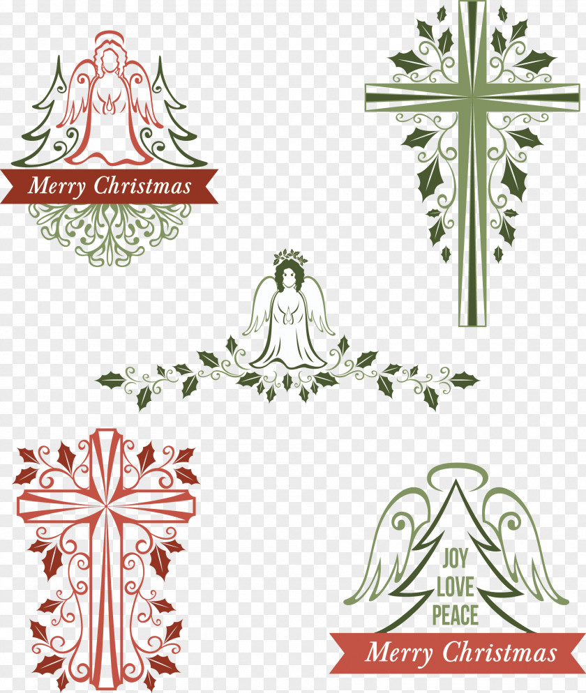 Vector Christmas Angel Decoration Ornament PNG