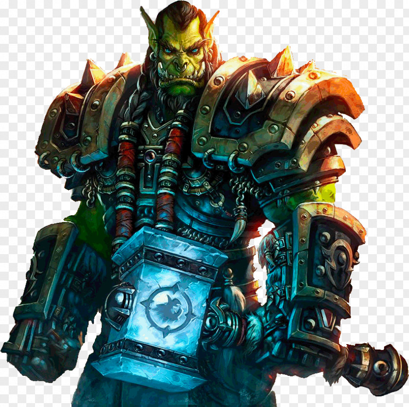 World Of Warcraft Thrall Close Up PNG Up, of Orc illustration clipart PNG