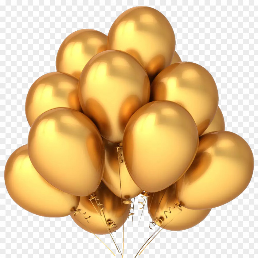 Balloon Pics From Birthday Party Gold Stock Photography PNG