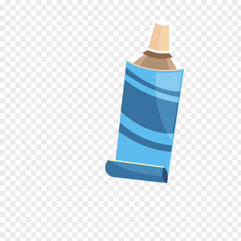 Blue Toothpaste Toothbrush Cartoon PNG
