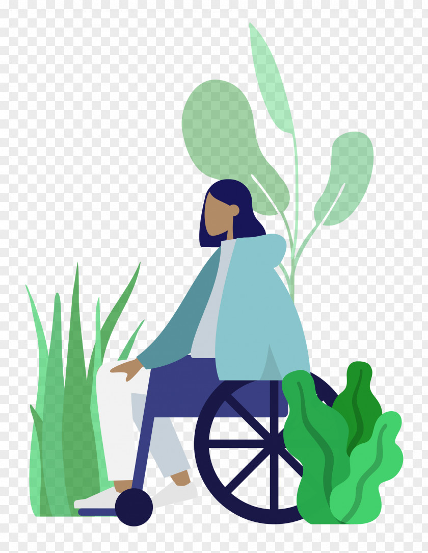 Resting Girl Plant PNG