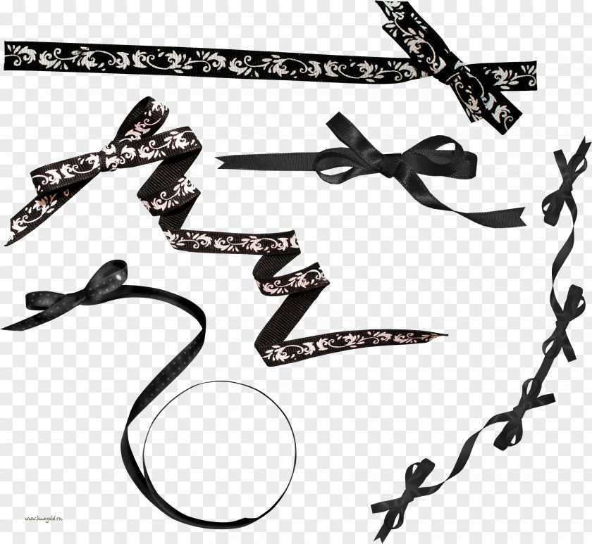 Ribbon Clip Art Black Image PNG