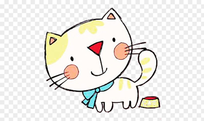 White Cat Cuteness Cartoon PNG