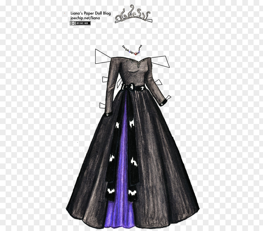 Day Dress Gown Paper Doll PNG
