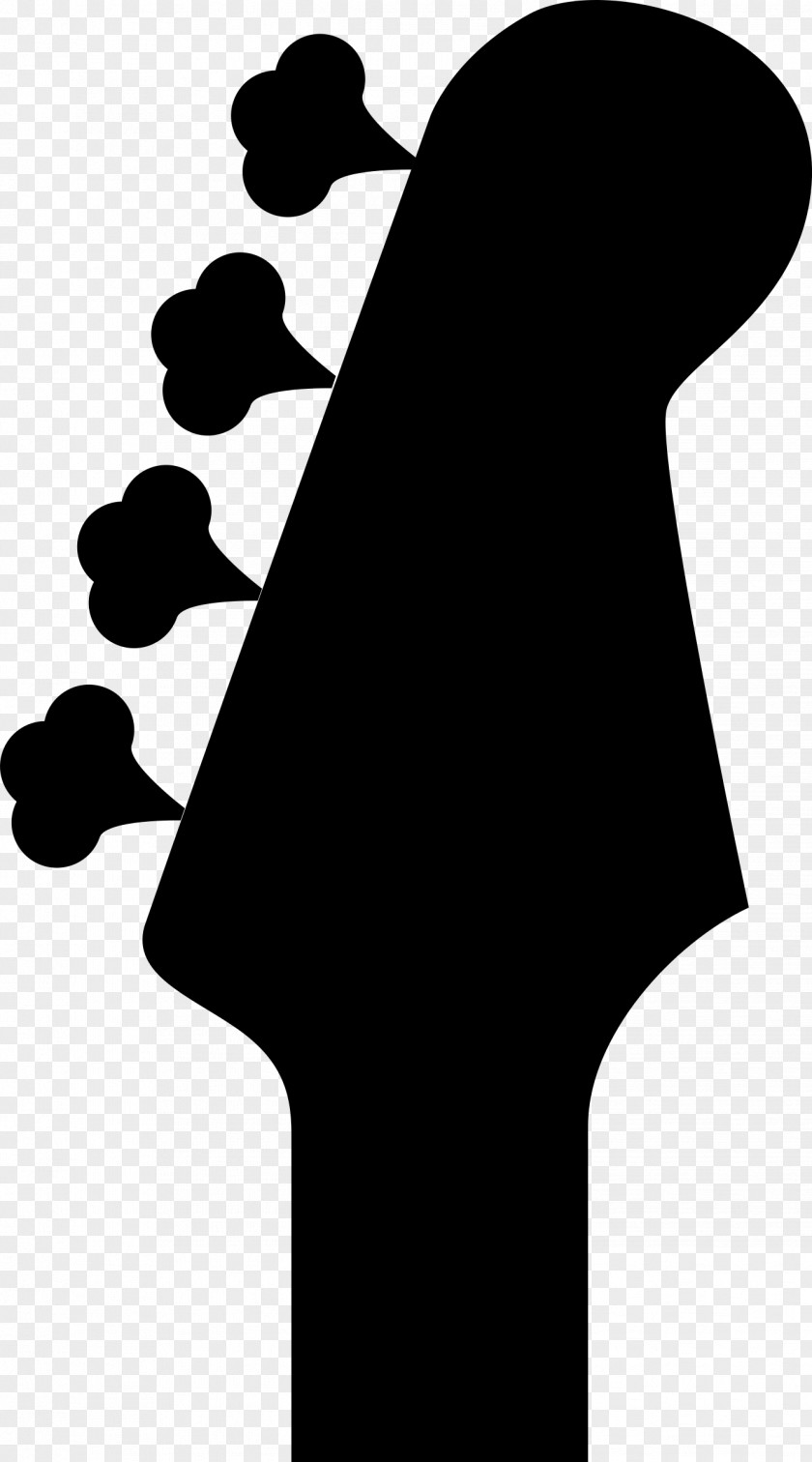 Bass Guitar Headstock Double PNG