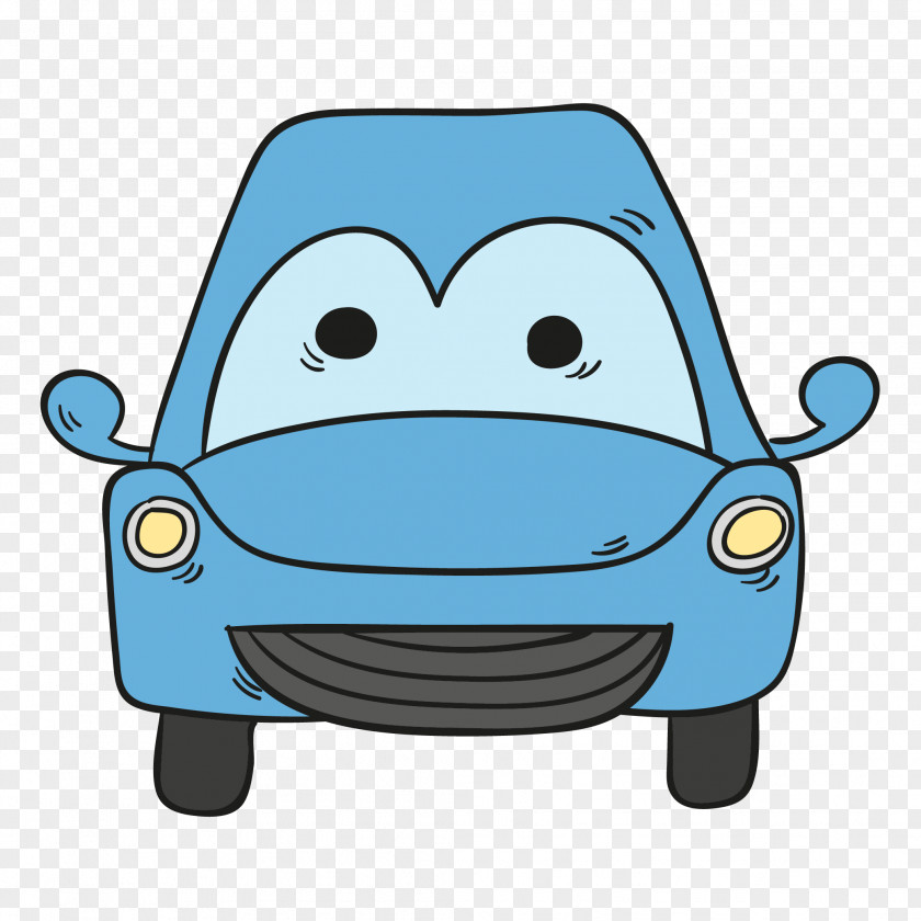 Cartoon Blue Car Stroke Vector Lightning McQueen Drawing Animation PNG