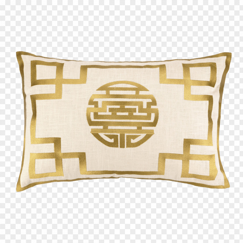 Pillow Throw Pillows Cushion Embroidery Yellow PNG