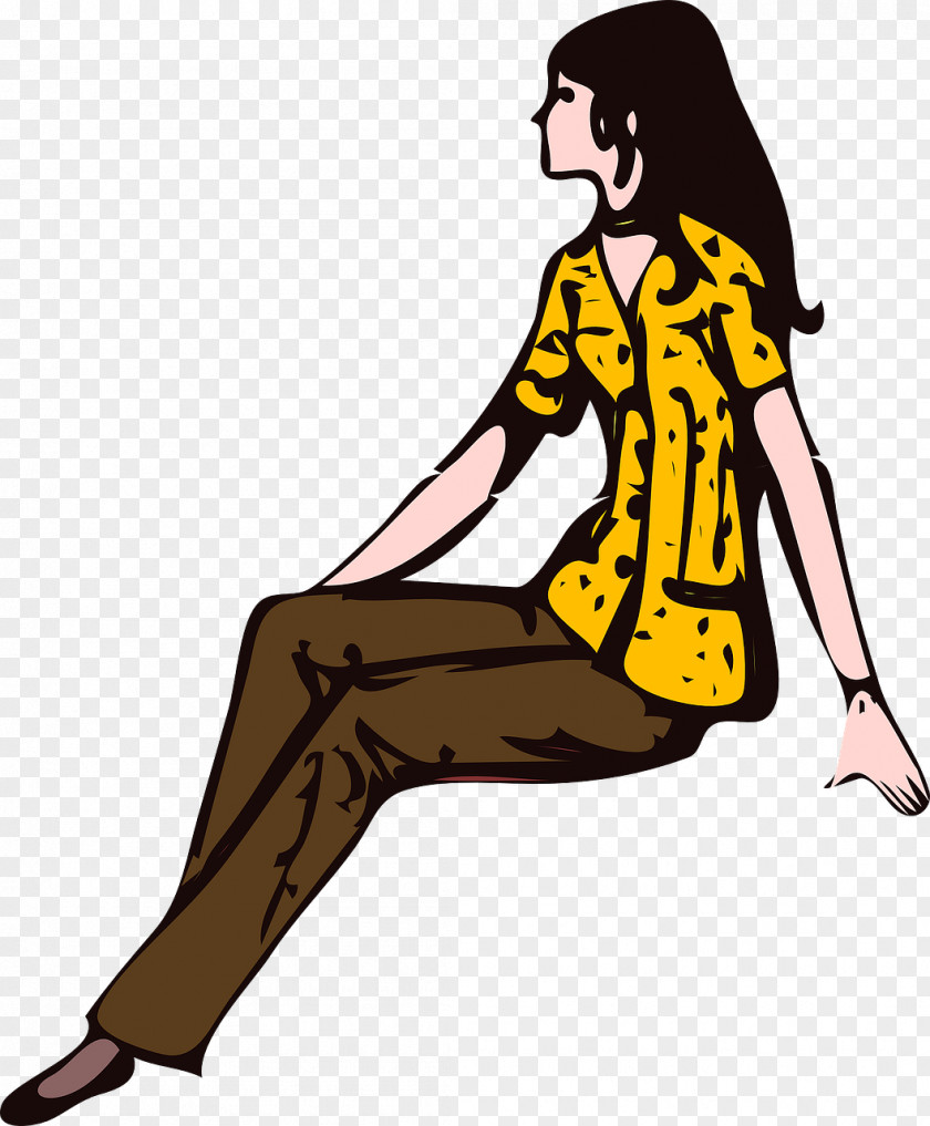 Sitting Man Woman Computer Clip Art PNG