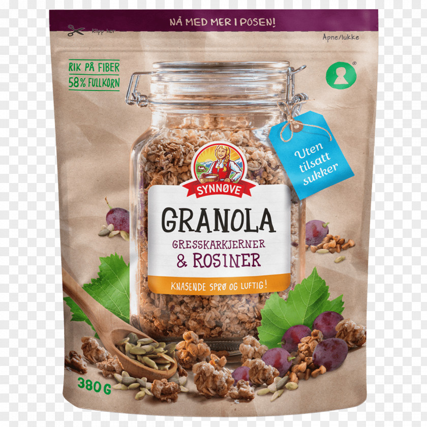 Sugar Muesli Breakfast Cereal Granola Synnøve Finden Oat PNG
