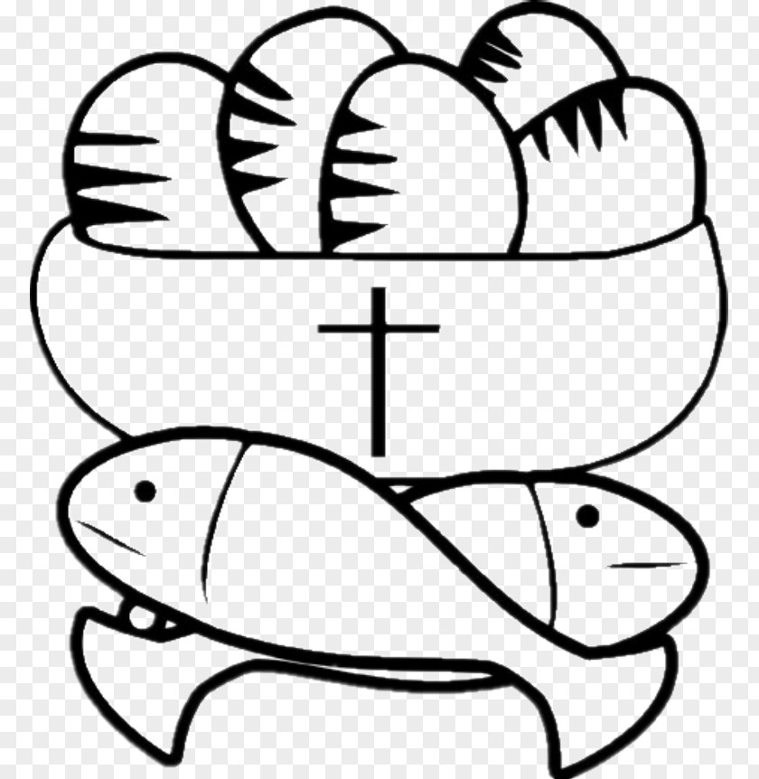 Brot Clipart Feeding The Multitude Loaf Fish Bread Bible PNG