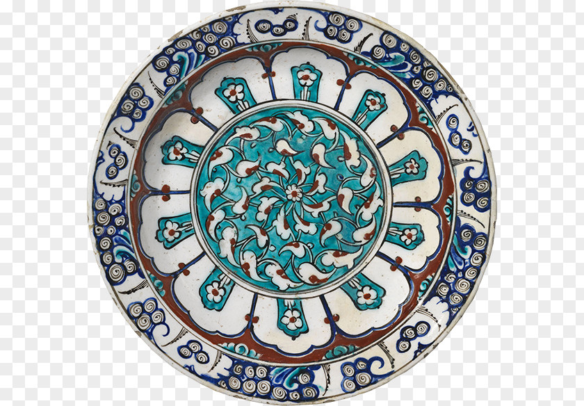 Plate Ceramic Platter Blue And White Pottery Circle PNG
