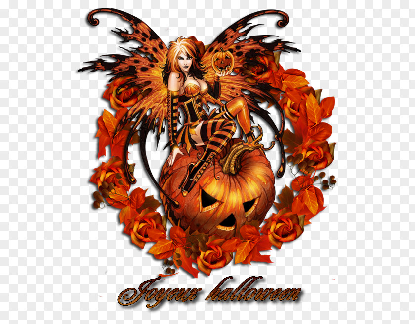Pumpkin Halloween Fairy PNG