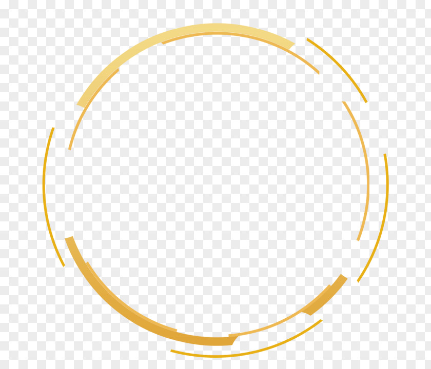 Yellow Simple Circle Border Texture PNG