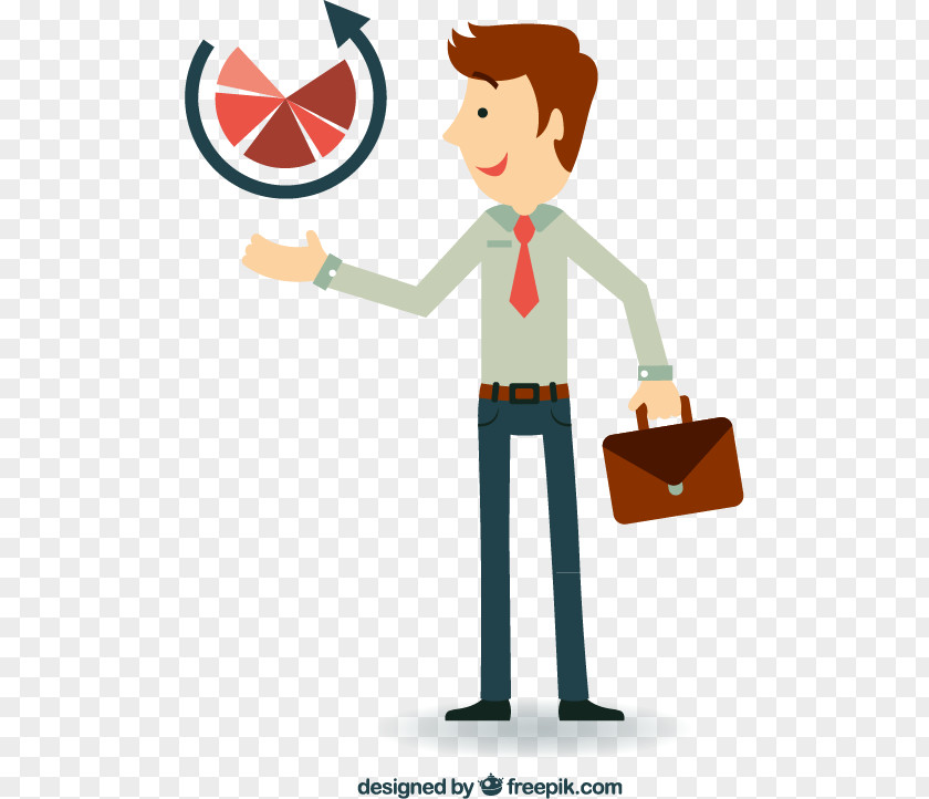Business Man Through Vector Material Downloaded, Illustration PNG