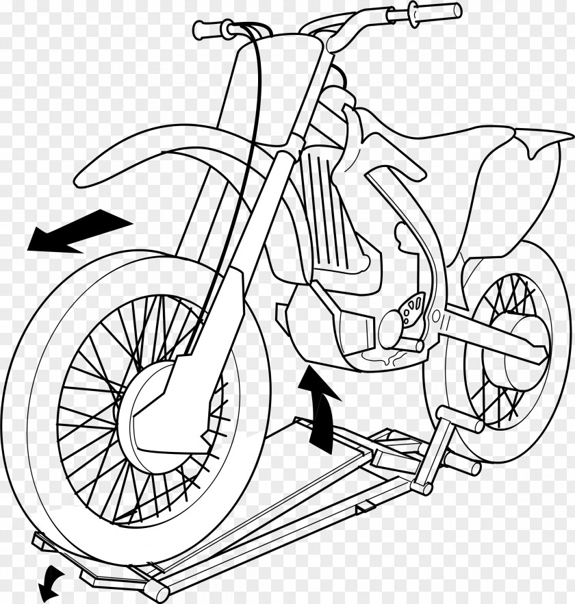 Dirtbike Motorcycle Lift Drawing Clip Art PNG