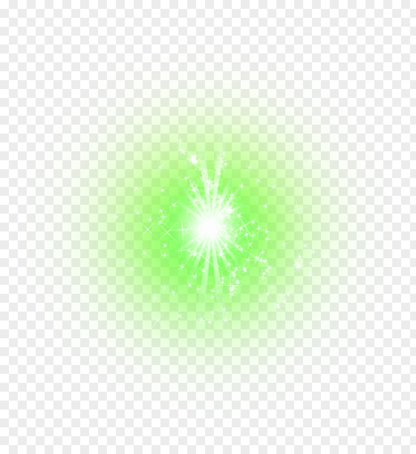 Green Star Light Effect Element Fire Explosion Icon PNG